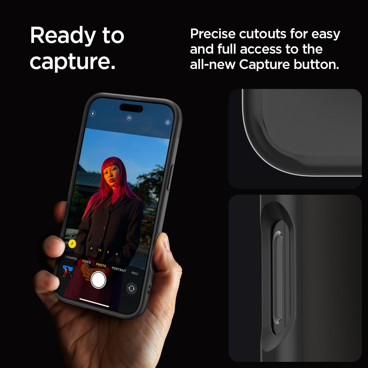 Spigen Ultra Hybrid Case for iPhone 16 Pro - Matte Black | Shockproof & Scratch-Resistant Protection | Perfect for Everyday Use, Travel & Outdoor Activities
