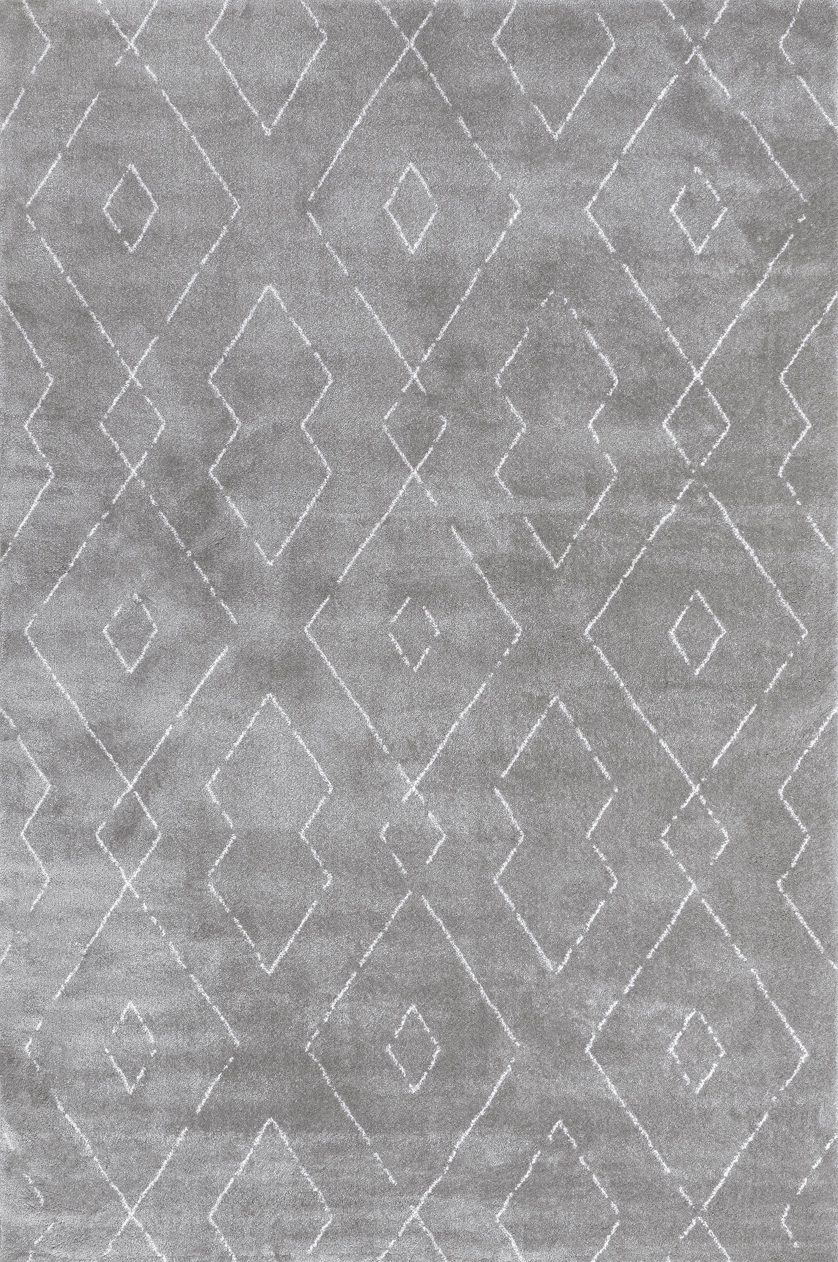 Premium Double Diamond Lattice Shag Rug - Soft Plush Grey Area Carpet for Living Room, Bedroom & Nursery - Cozy Home Decor & Floor Mat for Comfortable Seating Areas