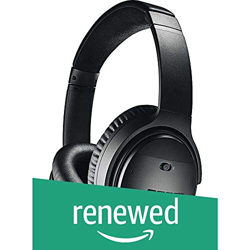 Bose QuietComfort 35 II Wireless Bluetooth Noise Cancelling Headphones - Black (Renewed) | Premium Sound for Travel, Work & Home Use