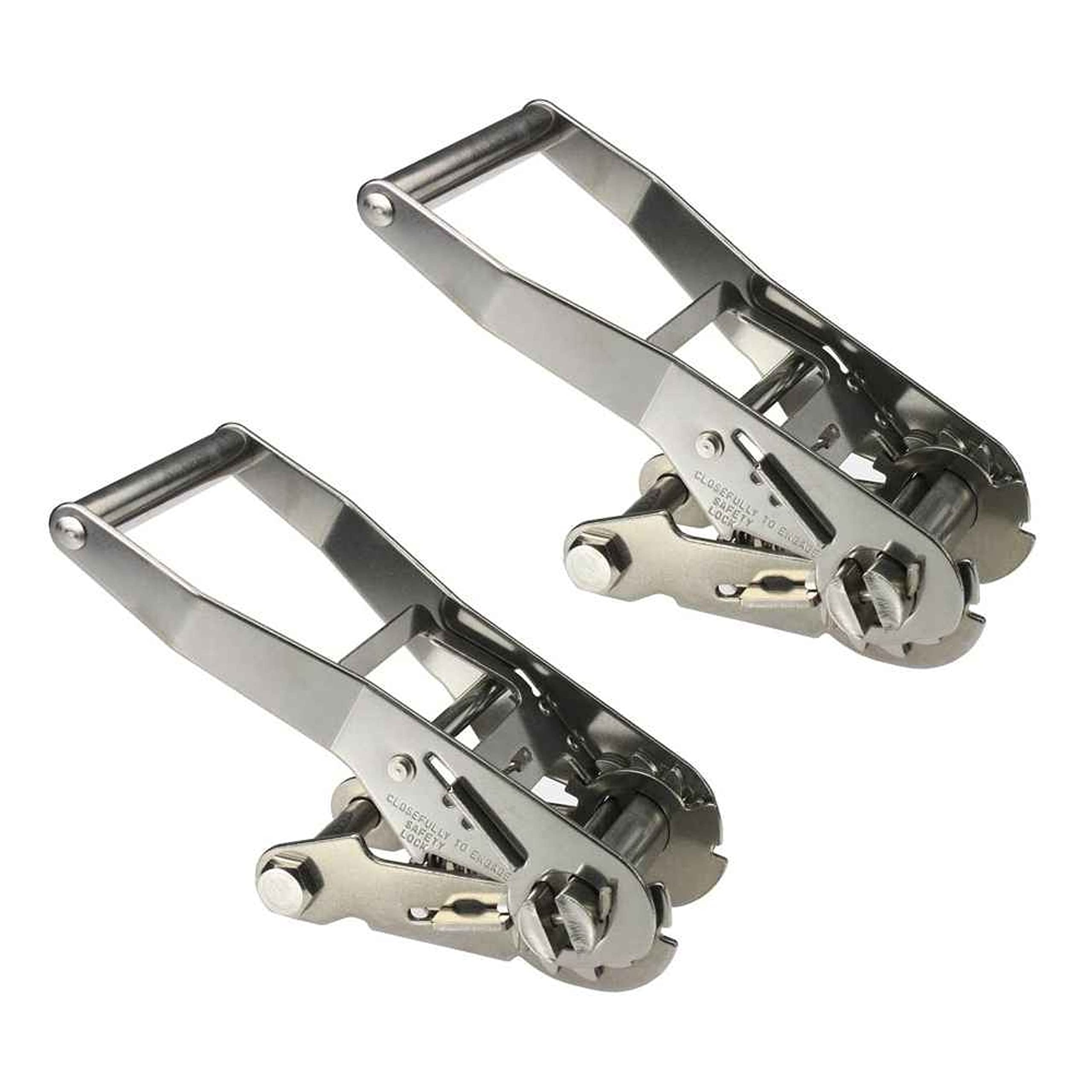 US Cargo Control 2-Pack Long Wide Handle Stainless Steel T-304 Ratchet for 2