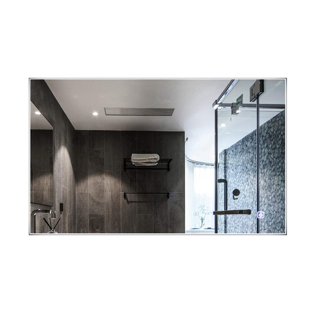 Hollywood Style Rectangle LED Wall Mirror with Touch Button - Dimmable Anti-Fog Bathroom Vanity Mirror for Makeup & Grooming | Perfect for Bedroom, Dressing Room & Salon (Color: C)