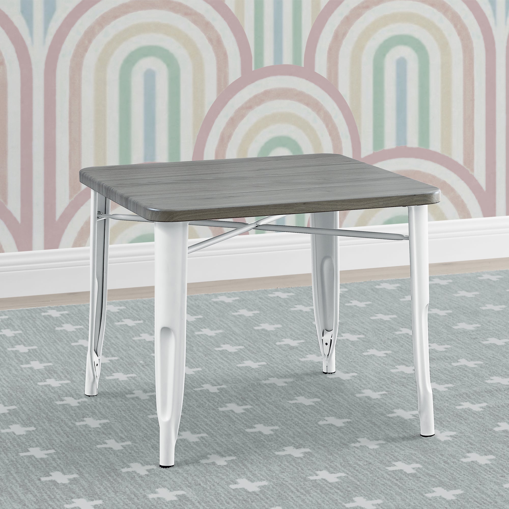 White with Grey Barnboard (153)