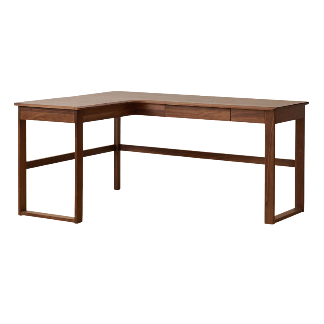 62.9x47.2x29.5 inch / 160x120x75 сm / rich dark walnut color / Black walnut left corner desk