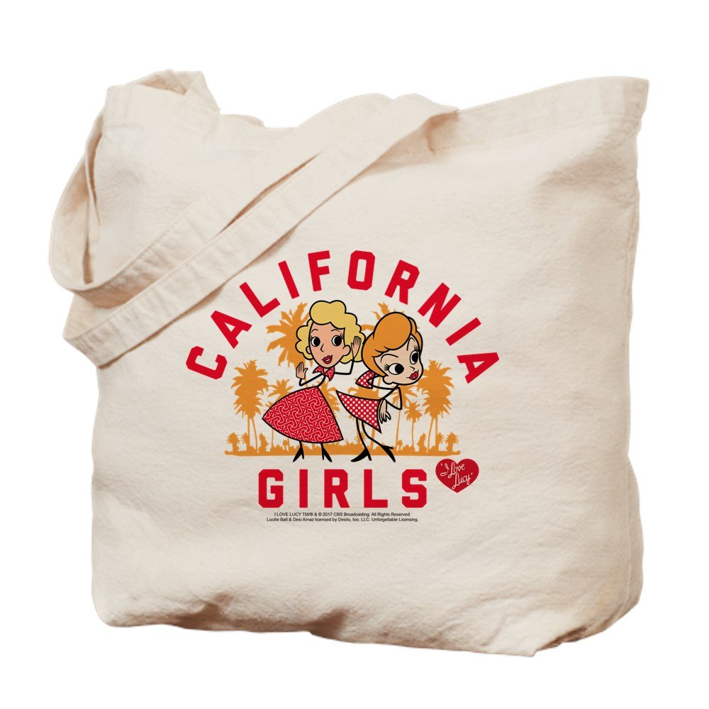 I Love Lucy California Girls Tote Bag - Natural Canvas Reusable Shopping Bag for Beach, Grocery & Daily Use