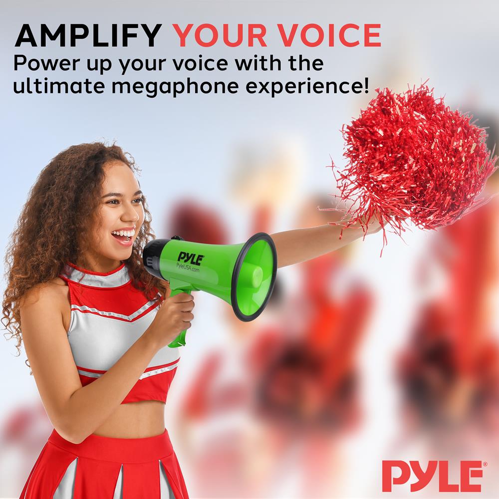 Portable Mini Megaphone Speaker with 50W Loud Sound - Bullhorn for Outdoor Events, Cheering, Sports Games & Emergency Announcements