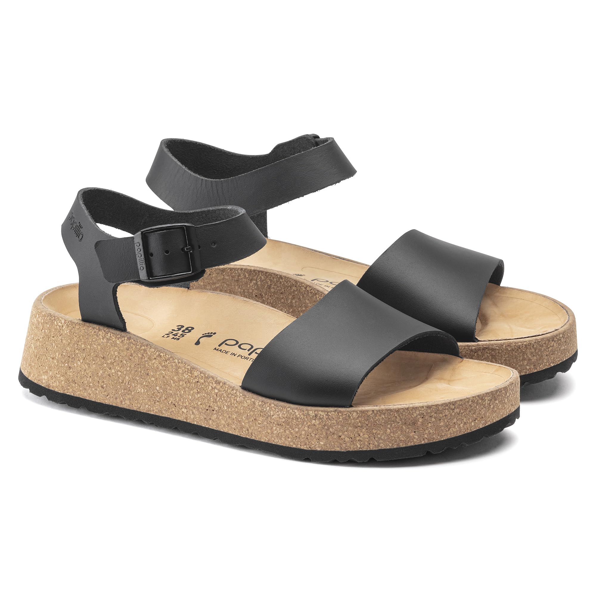 Birkenstock Women's Sierra Black Oil Leather Ankle Strap Sandals - Comfortable & Stylish for Casual Wear, Walking, and Outdoor Activities