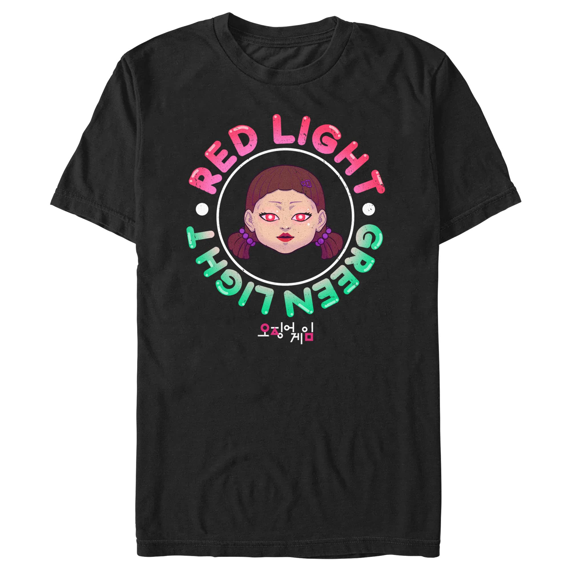Squid Game Red Light Green Light Doll T-Shirt for Men - Korean Drama Inspired Cotton Tee - Perfect for Cosplay, Halloween & K-Drama Fans