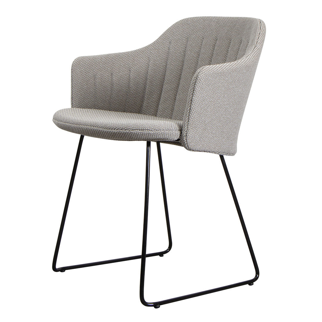 Premium Outdoor Lounge Chair with Sled Base - Includes Comfortable Back & Seat Cushions - Perfect for Patio, Garden, Poolside Relaxation & Backyard Lounging