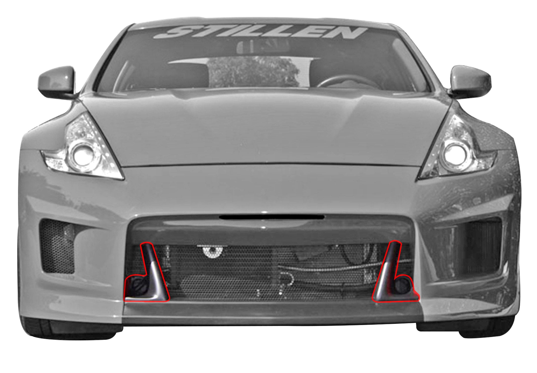2009-2020 Nissan 370Z Z34 Brake Cooling Duct Inserts (Fangs) - KB111216 - Improve Track Performance & Cooling Efficiency for High-Speed Driving