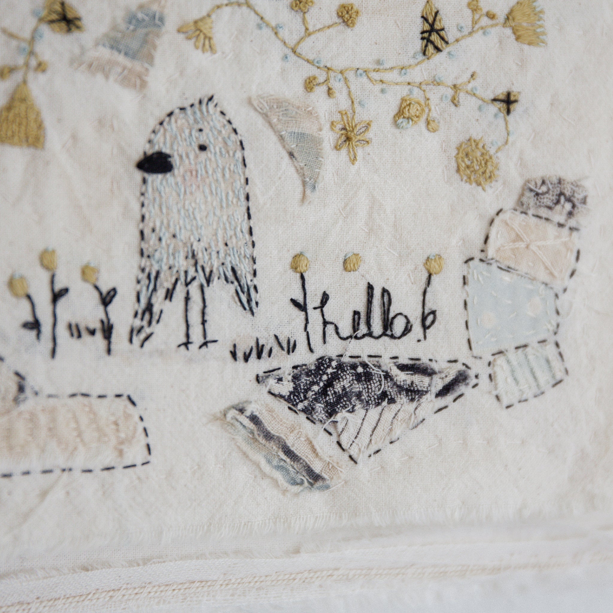 Hutch Studio Birds the Word Fabric Art Collection | Whimsical Bird-Themed Wall Decor for Home & Office | Perfect for Living Room, Bedroom, or Nursery Decor