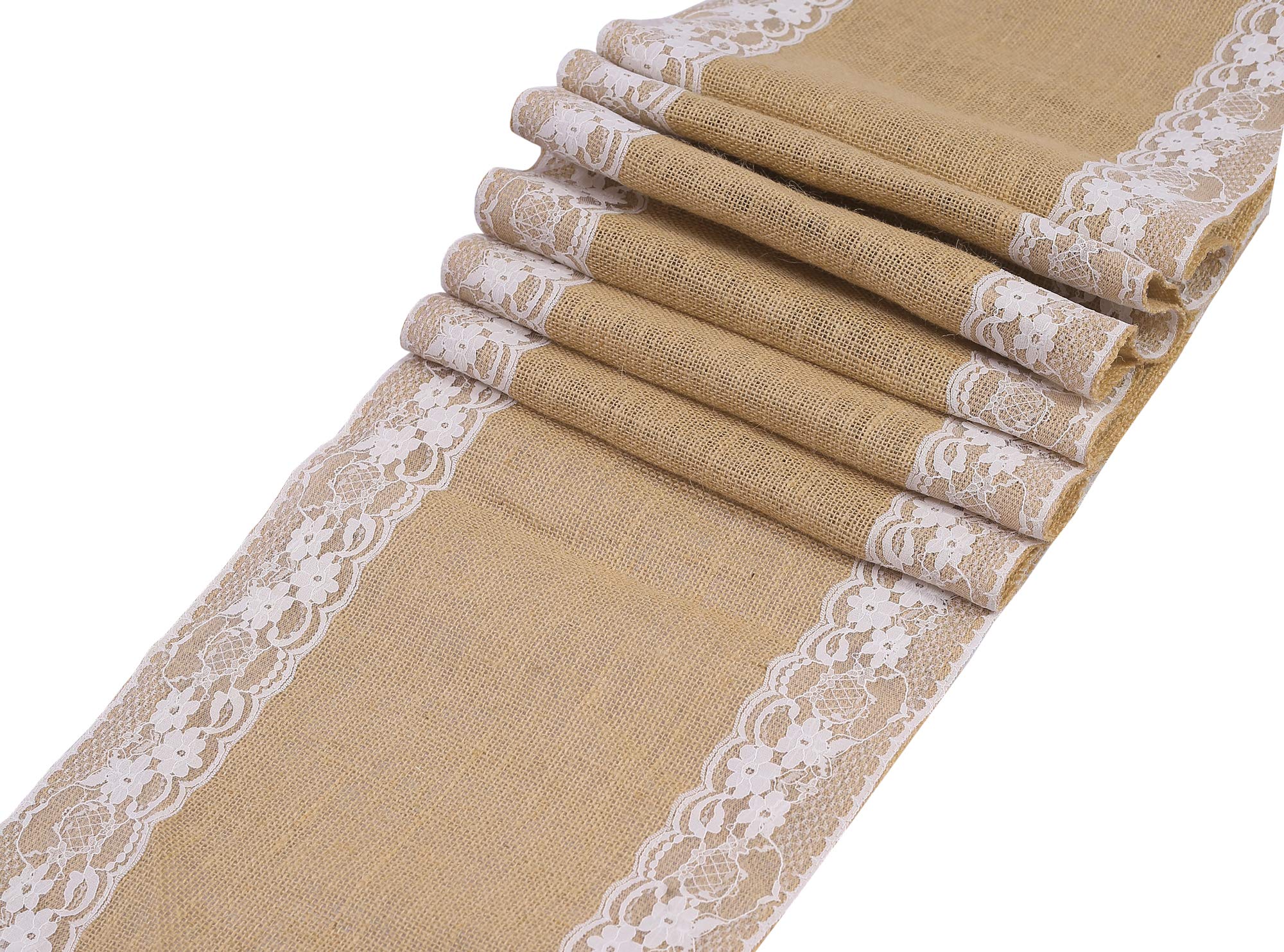 Natural Jute Burlap Table Runner 12x50 Inches - Farmhouse Wedding Decor, Rustic Centerpiece for Outdoor Tables & Woven Placemats - Perfect for Barn Weddings, Country Events & Home Decor