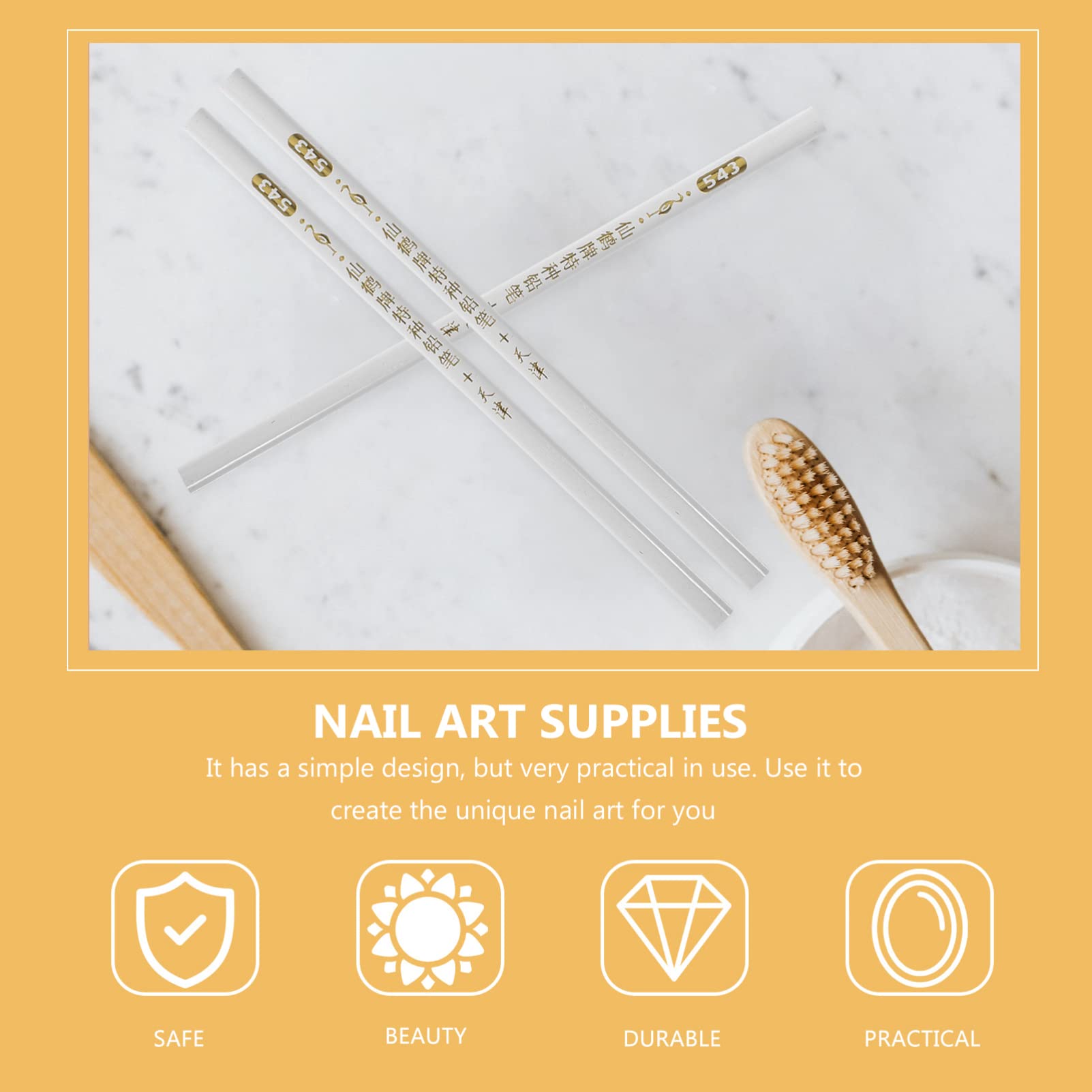 24pcs White Nail Art Pencils - French Tip Dotting Pens with Cuticle Pusher for DIY Manicure | Professional Nail Design Tools for Salon & Home Use | Perfect for French Tips, Nail Art, and Gel Polish Designs