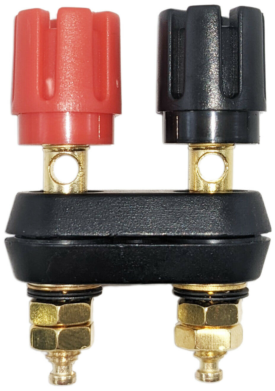 Dual Binding Post with 4mm Banana Plug Jacks - 2 Way Black and Red Terminals for Speaker Wire Connections - Perfect for Audio Equipment, DIY Electronics, and Lab Testing
