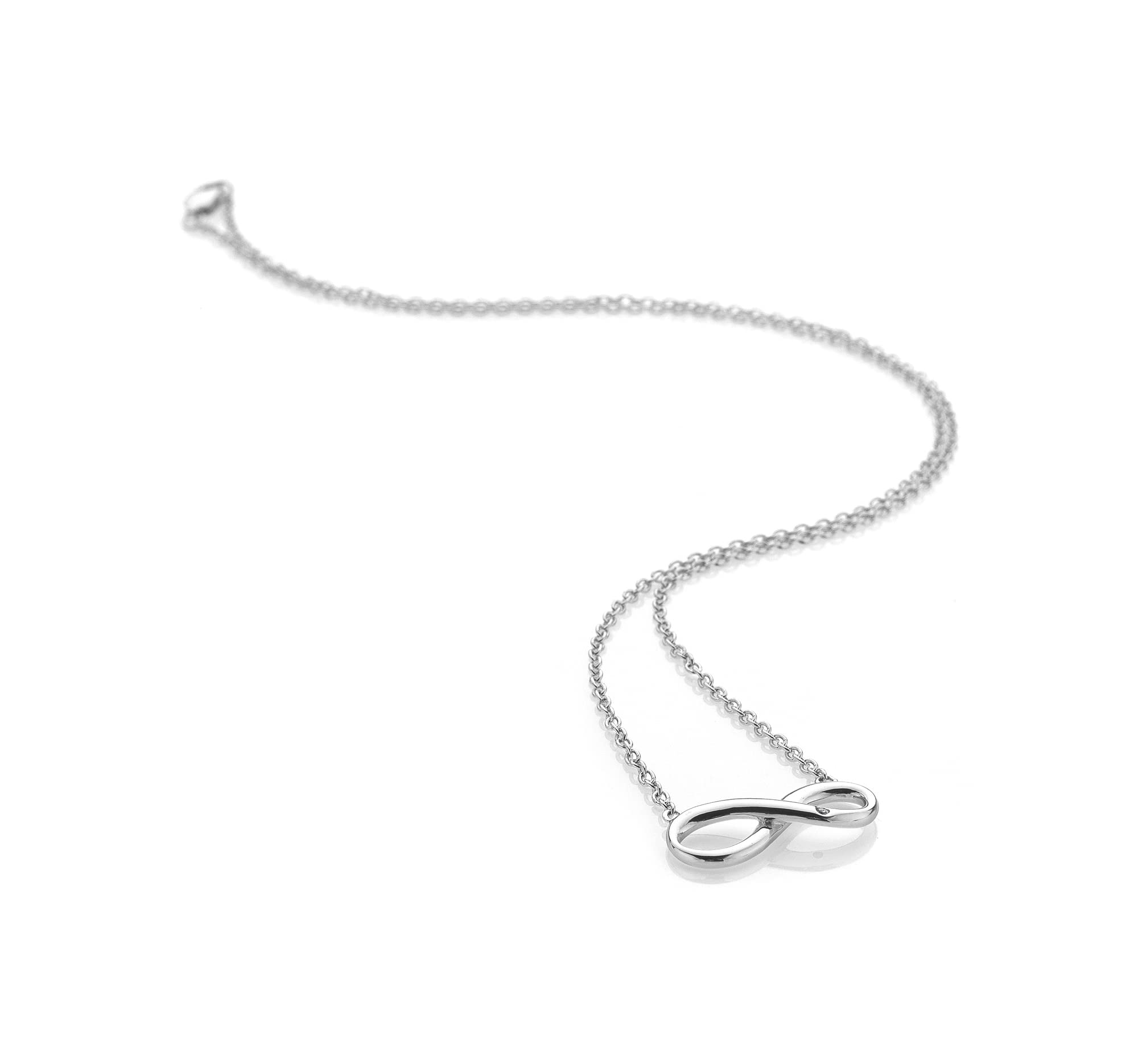 Hot Diamonds DN096 Sterling Silver Infinity Necklace for Women - Elegant Jewelry Gift for Her, Perfect for Anniversaries, Birthdays & Special Occasions
