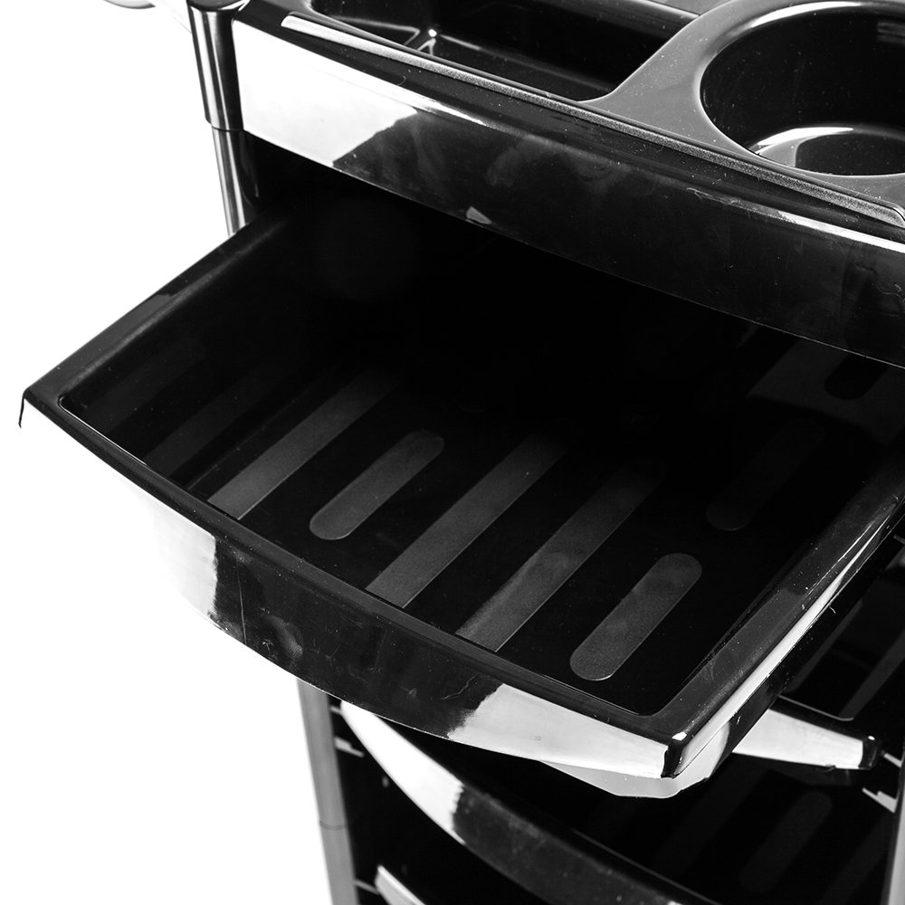 Professional Salon Trolley Cart with 5 Storage Trays & Smooth-Rolling Wheels - Mobile Beauty Station for Hair Stylists & Cosmetologists - Perfect for Salon Organization & Styling Tools Storage