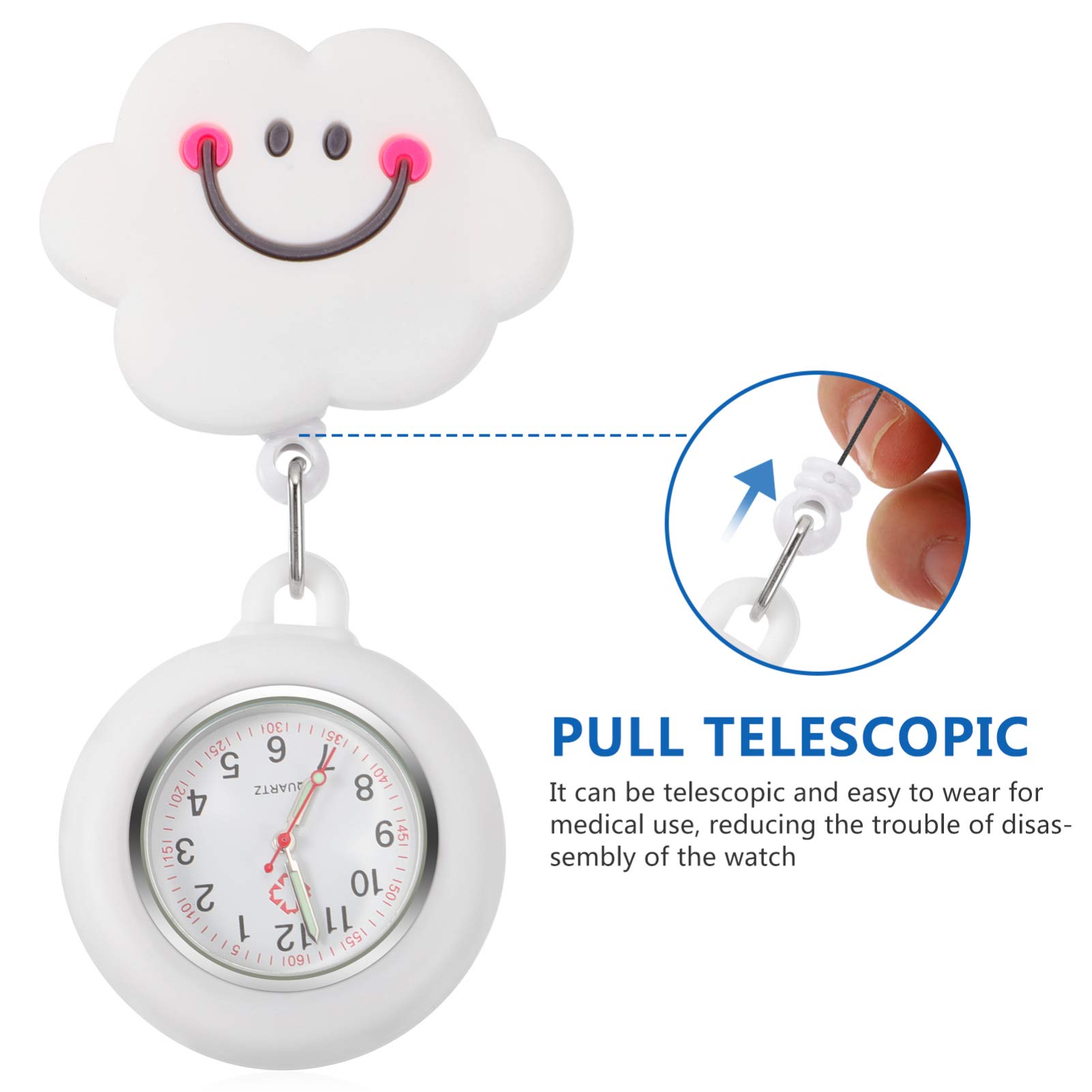 iplusmile Retractable Nurse Watch with Second Hand - Clip on Lapel Digital Pocket Watch for Nurses, Doctors, Students & Women - Perfect for Medical Shifts, Clinical Rotations & Time Management