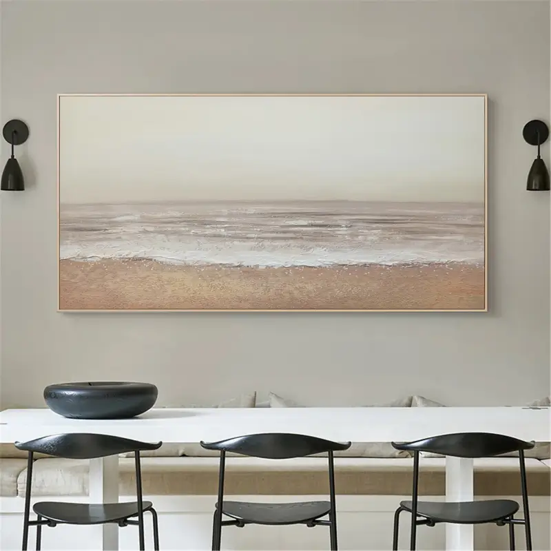 Ocean and Sky Painting #OS 013 - Handmade Canvas Wall Art for Home & Office Decor - Perfect for Living Room, Bedroom, or Office Wall Decor