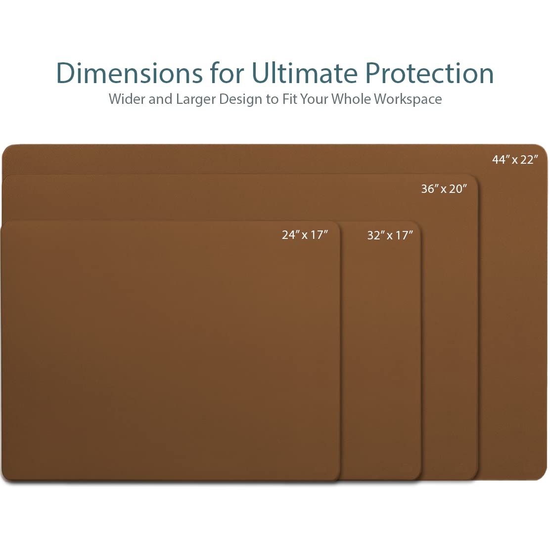Premium PU Leather Desk Pad Protector - 44