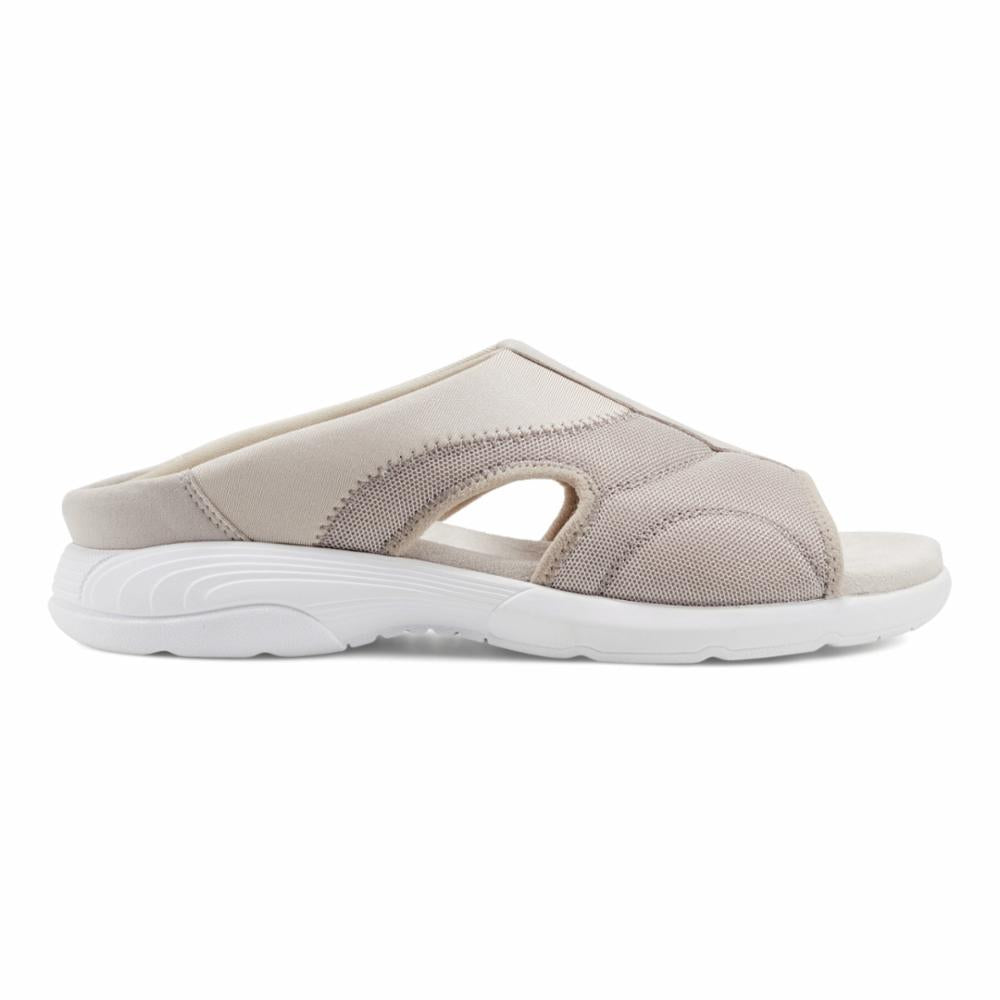 Easy Spirit Women's Tine2 Grey M Comfortable Slip-On Walking Shoes for Travel, Work & Everyday Wear