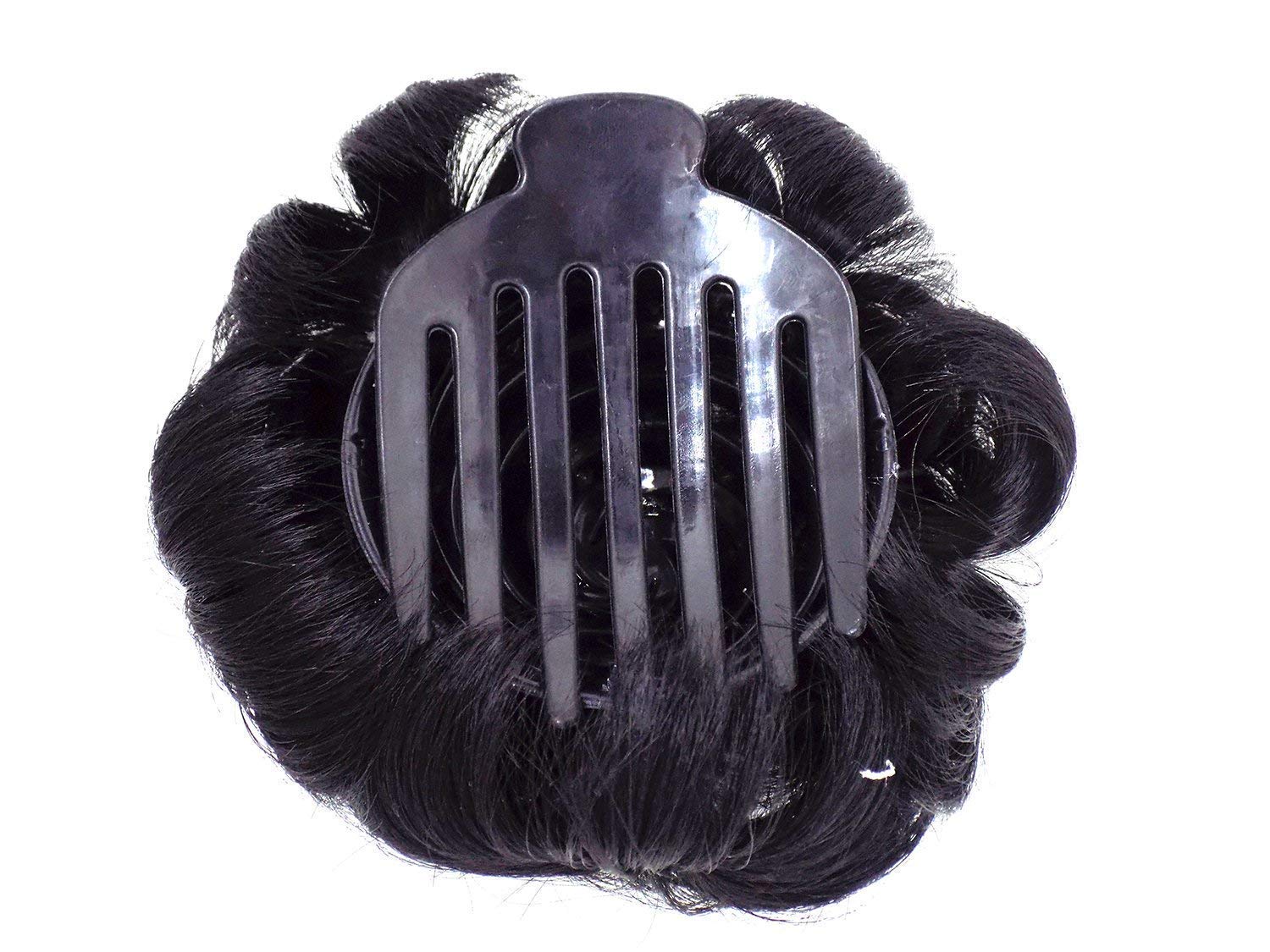 SIYAA Hair Extension Juda Maker for Girls & Women - Natural Black Artificial Juda Bun for a Realistic Look | Perfect for Parties, Weddings & Everyday Styling
