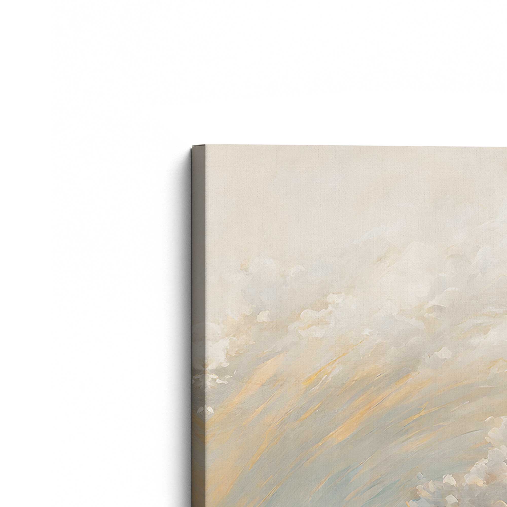 Golden Waves at Sunset II Canvas Wall Art Print - Coastal Beach Decor for Living Room, Bedroom & Office