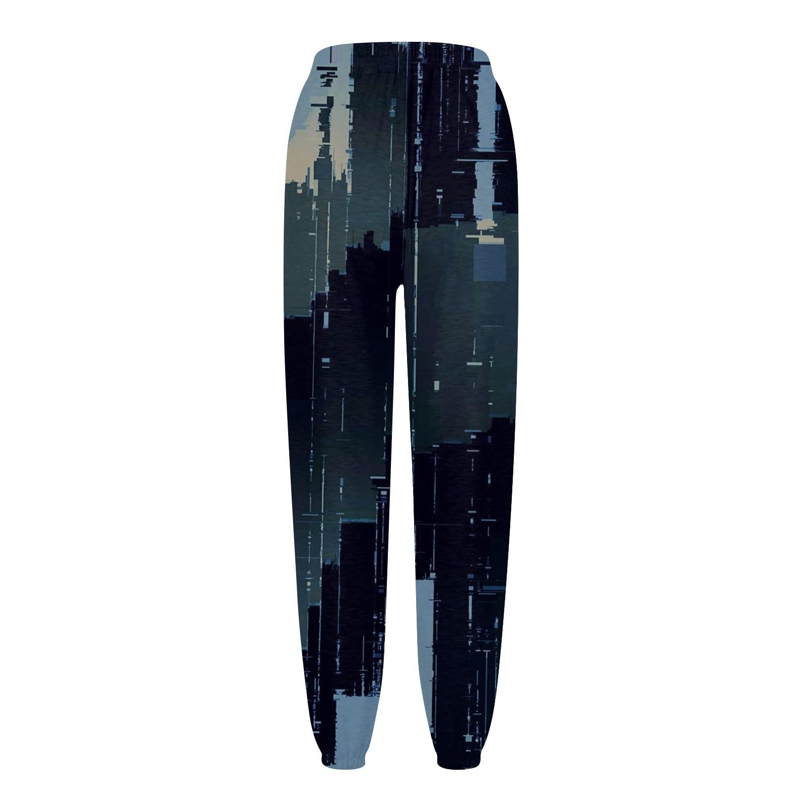 Women's Elastic Waist Pants with Pockets - Fleece Joggers & Dress Sweatpants | Doodle Print Lounge Pants for Casual Wear, Workout & Home Comfort