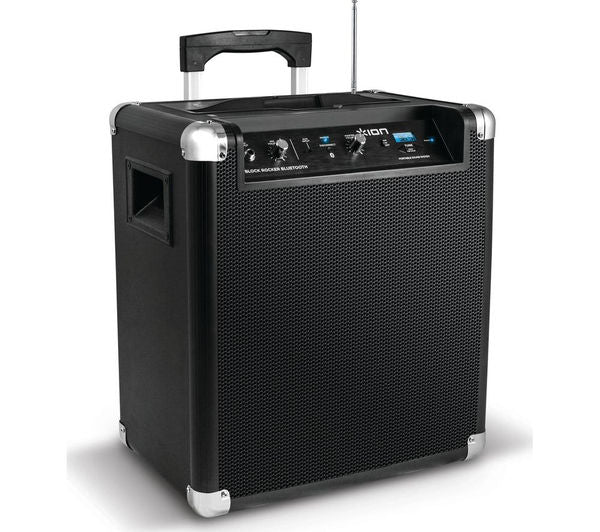 ION Block Rocker M5 Portable Wireless Bluetooth Speaker - Black | Waterproof Outdoor Party Speaker for Beach, Pool & Camping