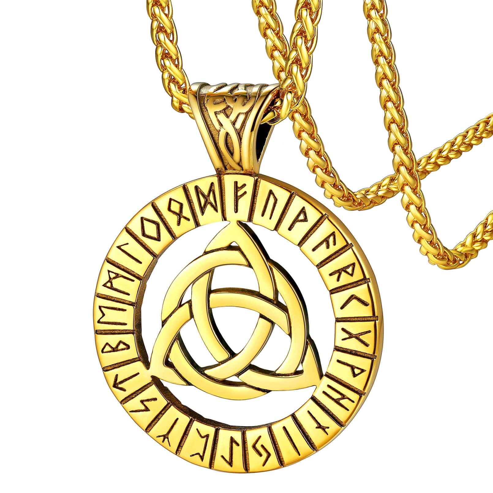 FaithHeart Viking Medal Necklace for Men - Stainless Steel Norse Mythology Pendant with Gift Box | Viking Jewelry for Men, Norse Warrior Necklace, Perfect for Cosplay, Gifts & Viking Enthusiasts