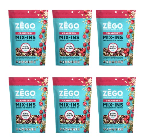 Organic Non-GMO Vegan Gluten-Free ZEGO Foods Seed & Fruit Mix-Ins - Cranberry Bundle (6 Pack, 7oz Each) | Perfect for Smoothie Bowls, Yogurt Toppings & Healthy Snacking