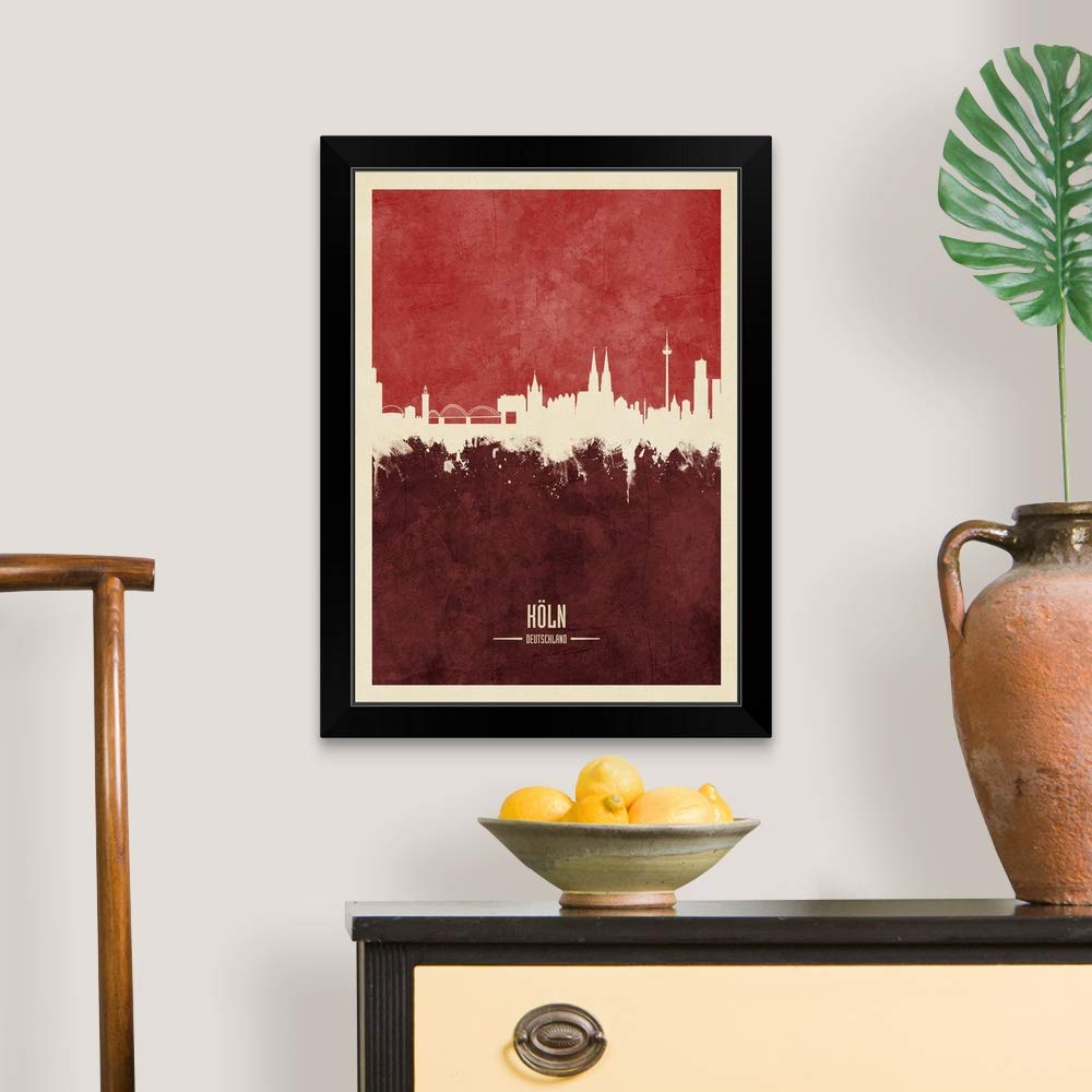 Germany Cologne Skyline Black Framed Wall Art Print - Premium Cityscape Artwork for Home & Office Decor