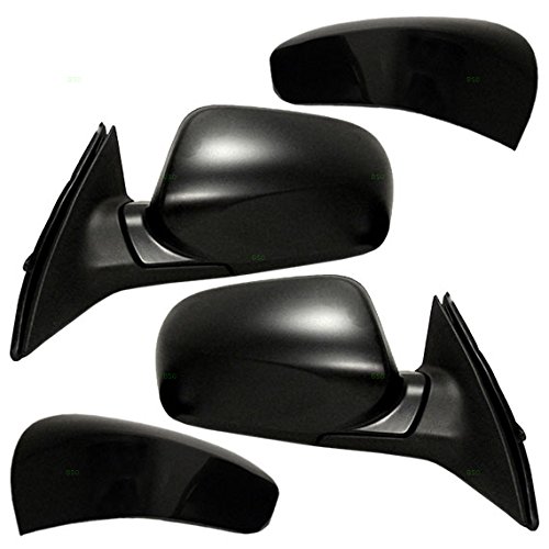 Brock Replacement Power Side View Mirrors for 2011-2014 Subaru Legacy Outback - Driver & Passenger Side with Smooth & Textured Covers (Part# 91036AJ13A & 91036AJ12B) | Perfect for Parking Assistance and Blind Spot Visibility
