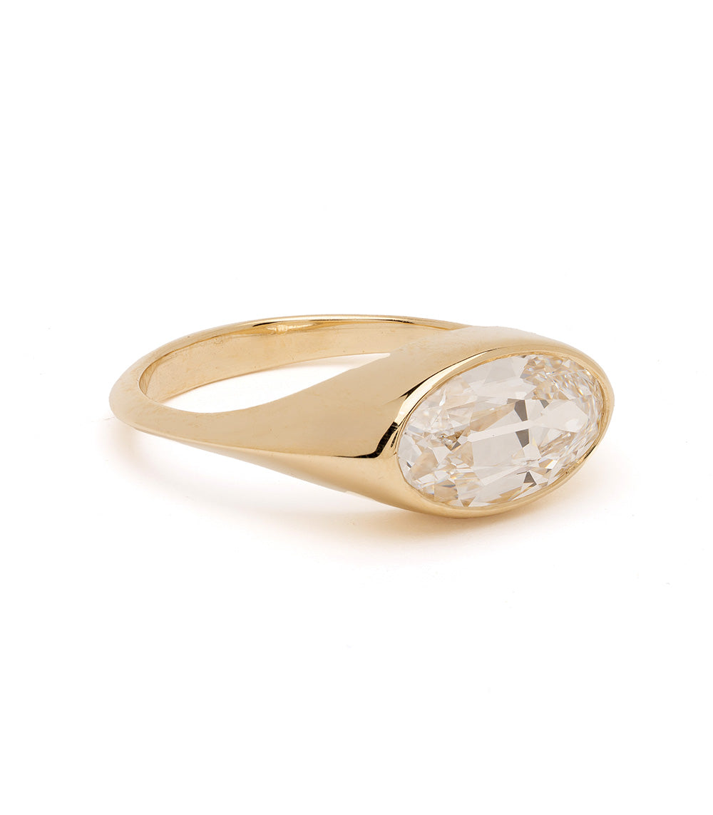Tristan Vintage Oval Lab-Grown Diamond Engagement Ring - 14K White Gold Solitaire Ring for Women, Perfect for Proposals, Anniversaries & Romantic Occasions