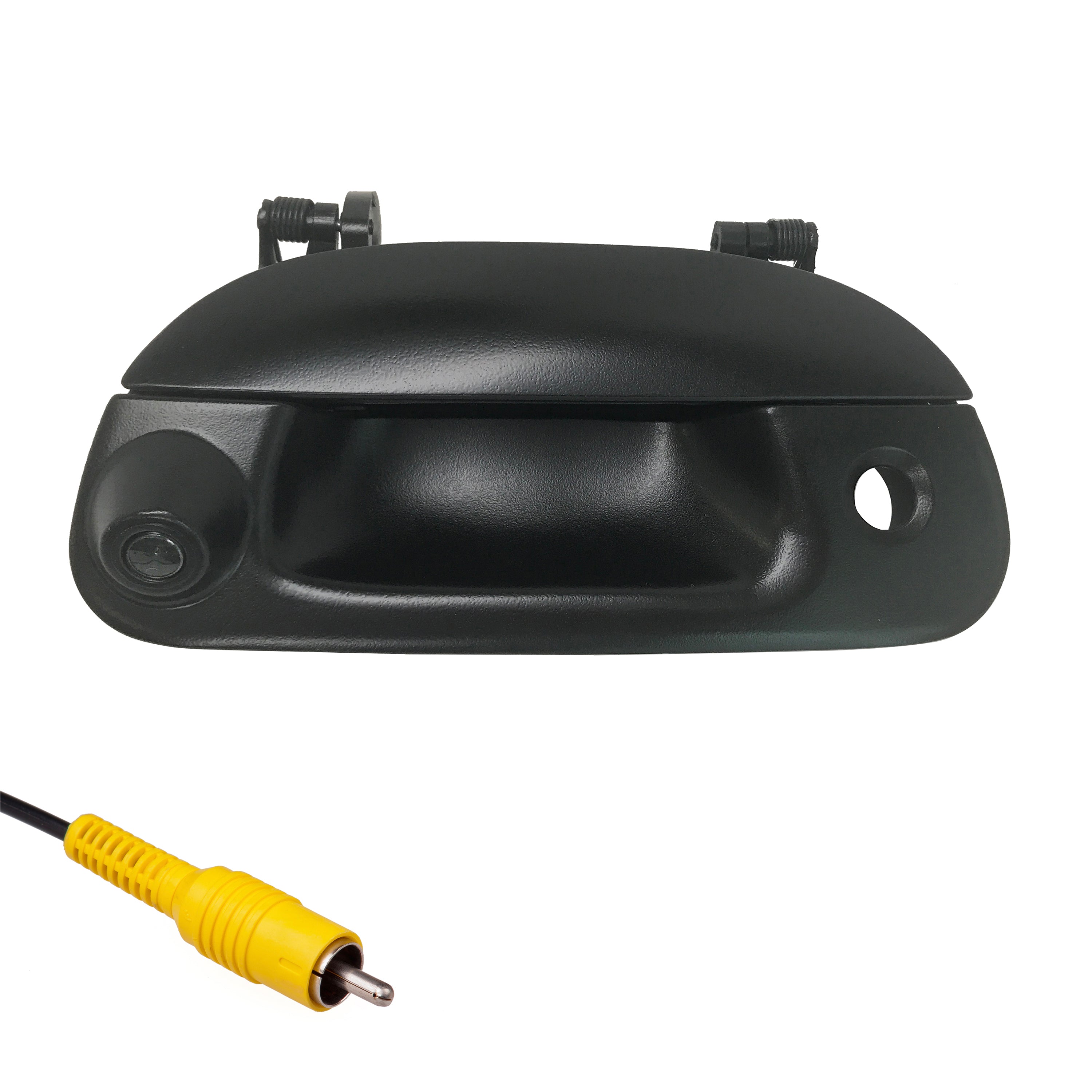 Ford F150 F250 F350 F450 F550 (1997-2007) Black Replacement Tailgate Handle with Backup Camera - Heavy Duty Truck Accessory for Enhanced Safety and Convenience While Towing or Hauling
