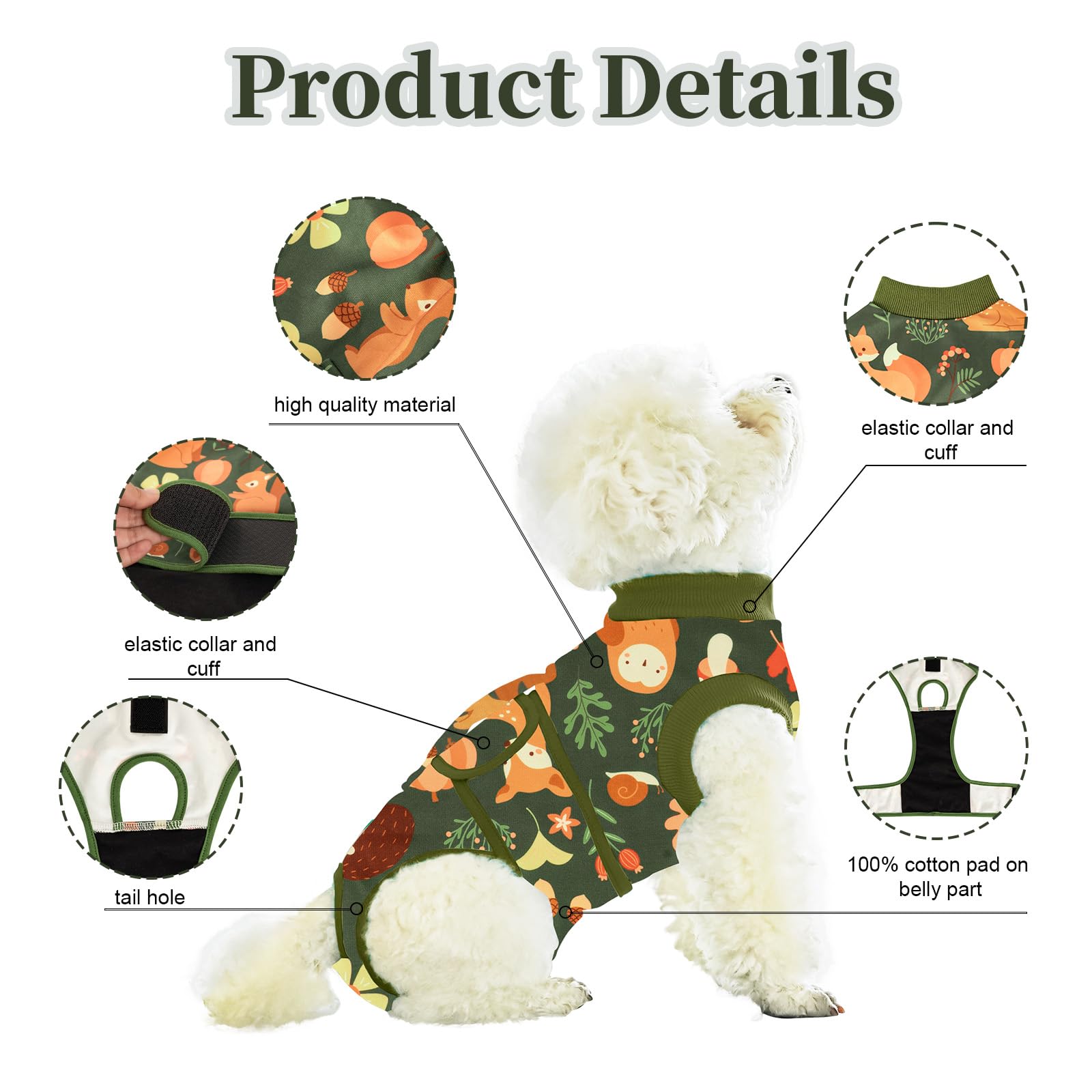 Post-Surgery Recovery Suit for Dogs - Soft & Breathable Onesie for Spay/Neuter, Alternative to E-Collar & Cone - Anti-Licking Protective Wear for Small, Medium & Large Dogs - Perfect for Post-Op Care & Wound Healing