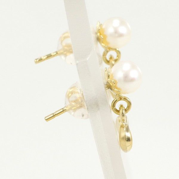 18K Yellow Gold Pearl Earrings for Women - Classic Elegant Stud Earrings with Freshwater Pearls - Perfect for Weddings, Parties & Everyday Wear