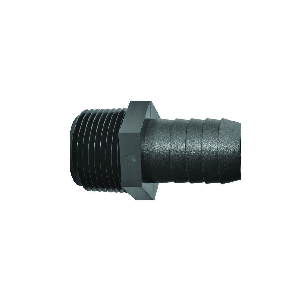 PVC Poly Plastic Male NPT Pipe Thread to Hose Barb Adapter - Fitting for Water, Air & Fuel Lines - Perfect for Plumbing, Irrigation & Automotive Applications