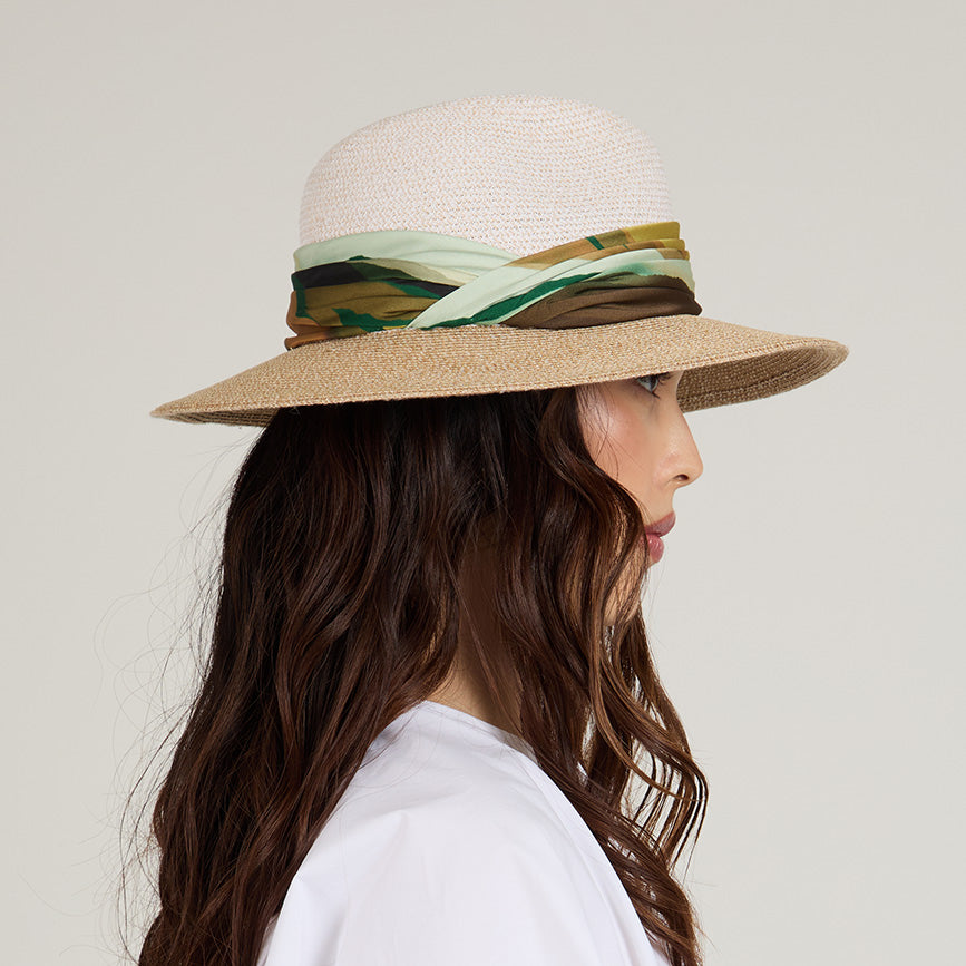 Courtney Toyo Packable Fedora Hat for Women - Lightweight Travel Sun Hat with UPF 50+ Protection - Perfect for Beach, Vacation, and Outdoor Adventures