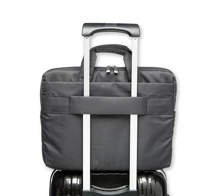 Premium Moleskine Horizontal Device Bag for iPad, Laptop & Tech Accessories - Payne's Grey - Perfect for Work, Travel & Daily Commute