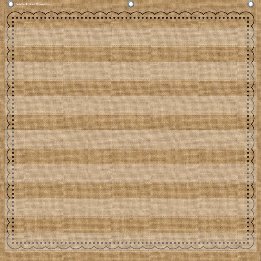 7-Pocket Burlap Pocket Chart - 28
