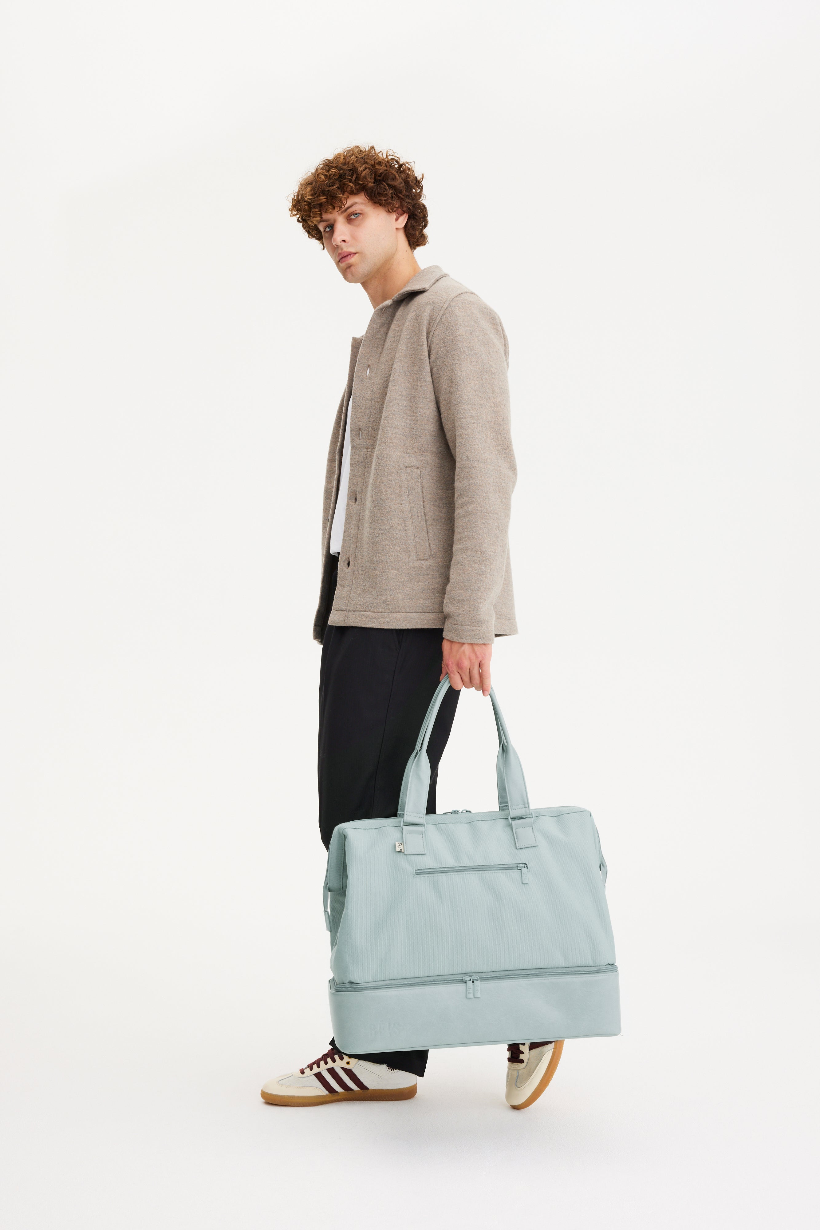 The Weekender Duffle Bag in Slate - Perfect for Travel, Gym & Weekend Getaways | Water-Resistant & Spacious Carry-On Luggage