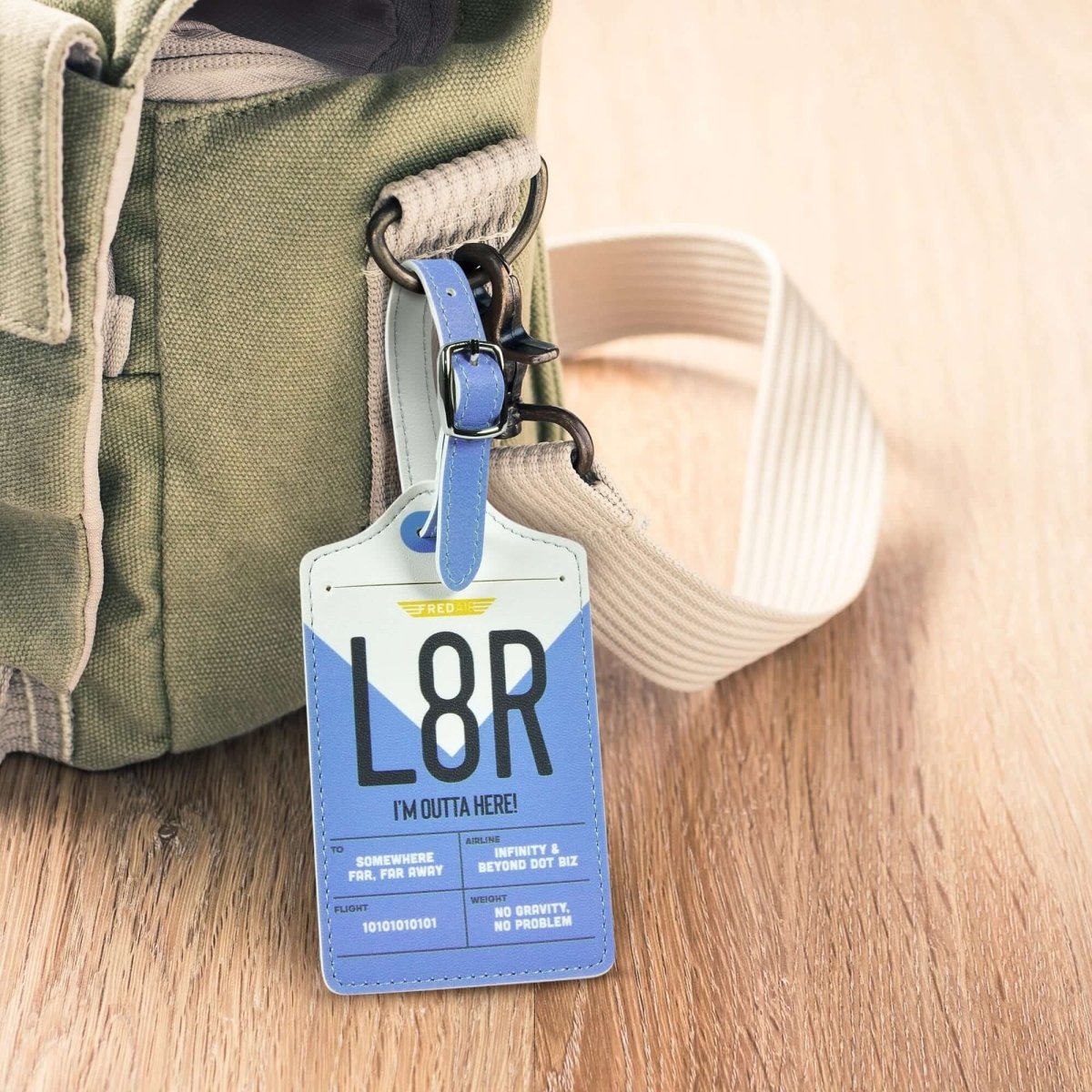 Fred Wander Ware Luggage Tag - 7 Stylish Designs for Travel Bags | Durable ID Tags for Suitcases, Backpacks & Carry-Ons | Perfect for Airports, Business Trips & Vacations