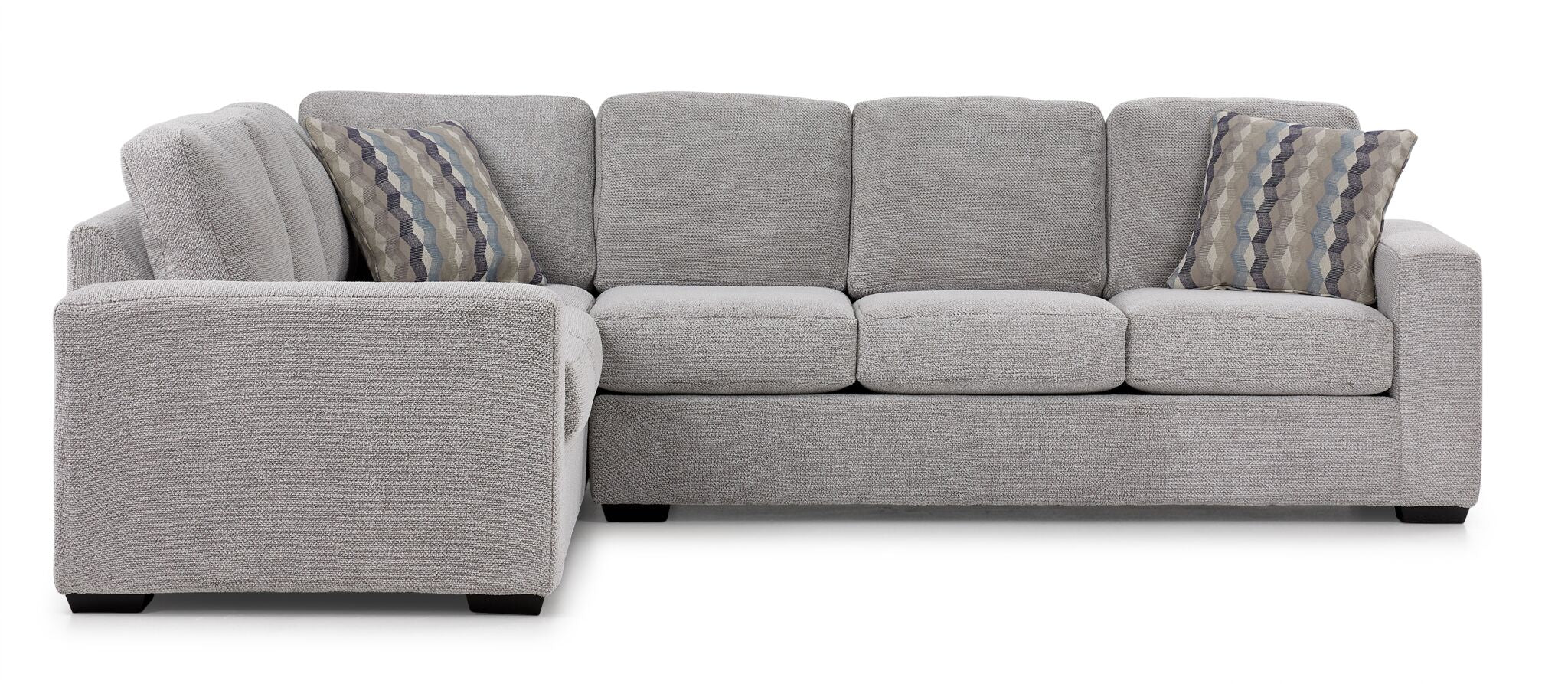 Celeste 2-Piece Right Facing Sectional Sofa Set in Snoopy Grey - Perfect for Living Room, Family Room & Small Spaces