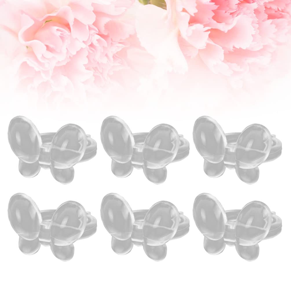 FOMIYES 50pcs Transparent Nail Polish Display Rings for Manicure Training - Women's Nail Art Practice Stand, DIY Colorful Polish Tips - Perfect for Salon, Home Use & Nail Art Enthusiasts