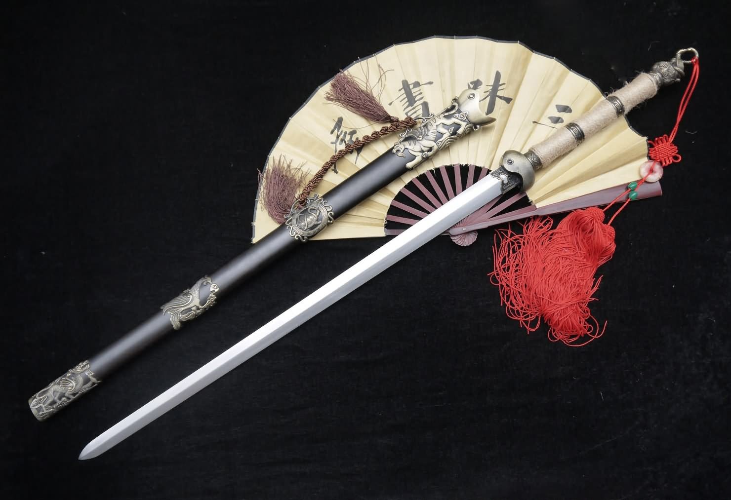 Handmade Damascus Steel Chinese Xuanwu Jian Sword - 41