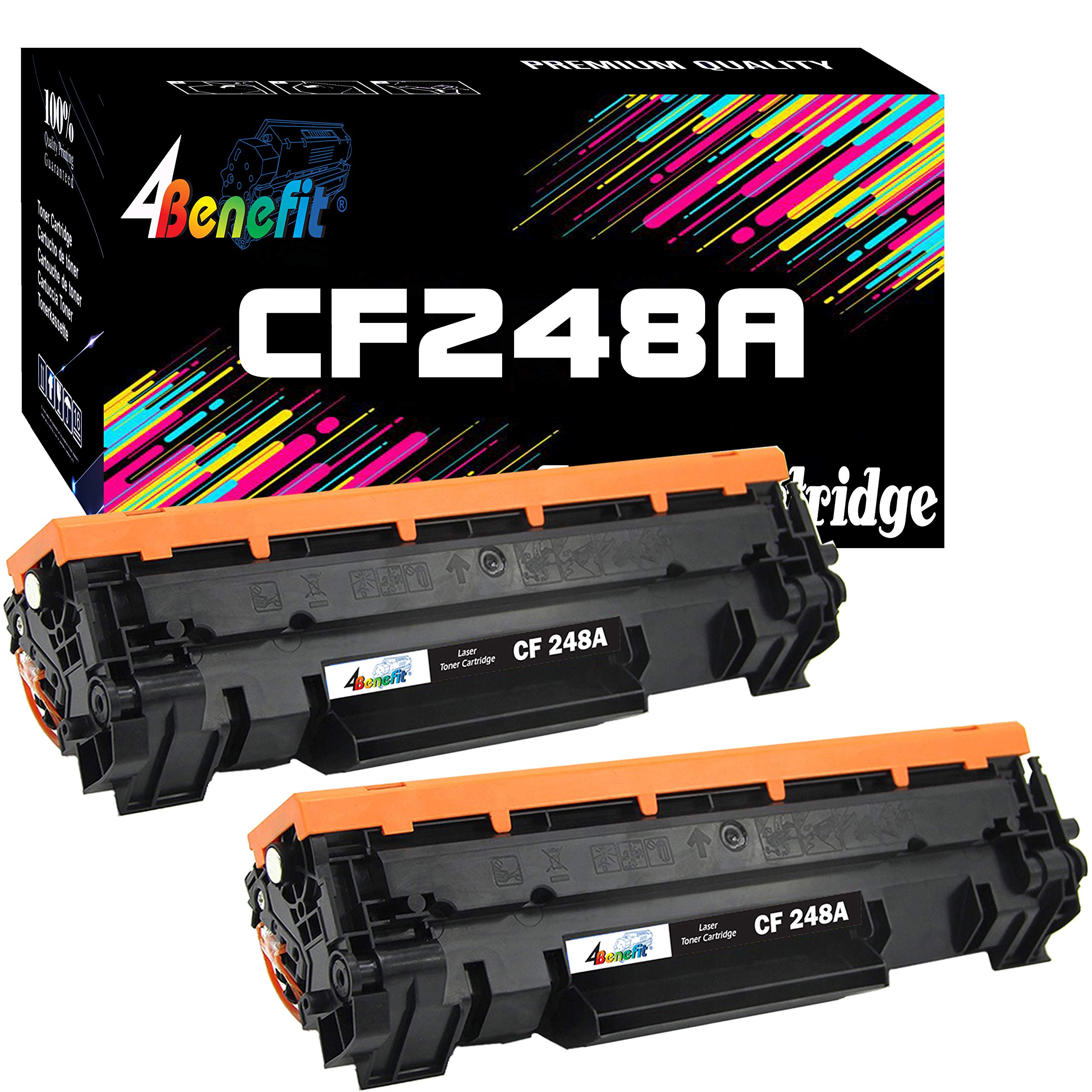 2-Pack High Yield HP 48A Compatible Toner Cartridge (Black) - Replacement for HP 248A/CF248A - Works with HP LaserJet Pro M15w/M15a/M16a/M16w/M28w/M28a/M29w/M29a Printers - Perfect for Office & Home Printing Needs