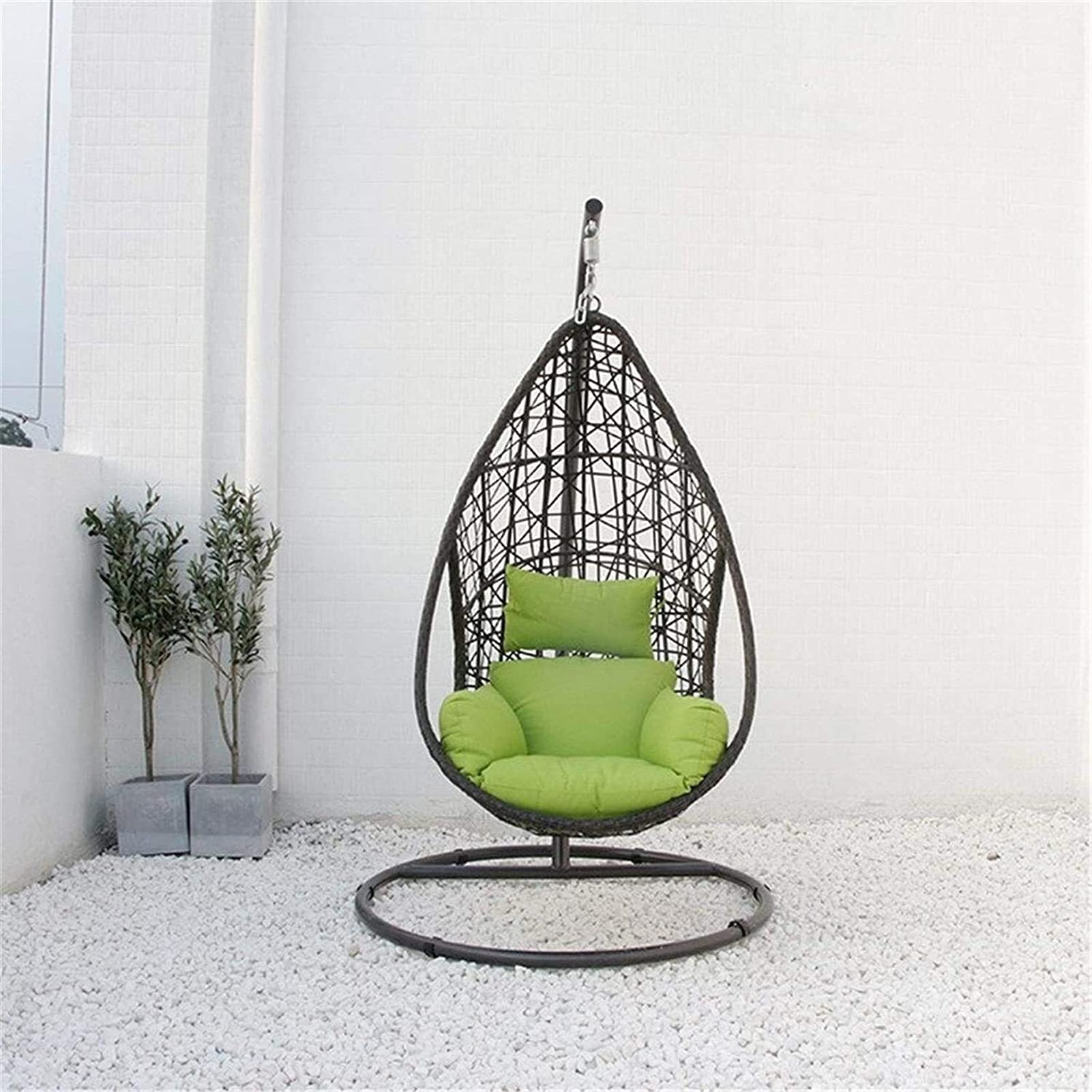 **Outdoor Hanging Wicker Swing Chair - 40.5×40.5×80 Inches - Patio, Balcony, Garden Hammock for Relaxing & Lounging - Perfect for Backyard, Porch, or Poolside Décor**