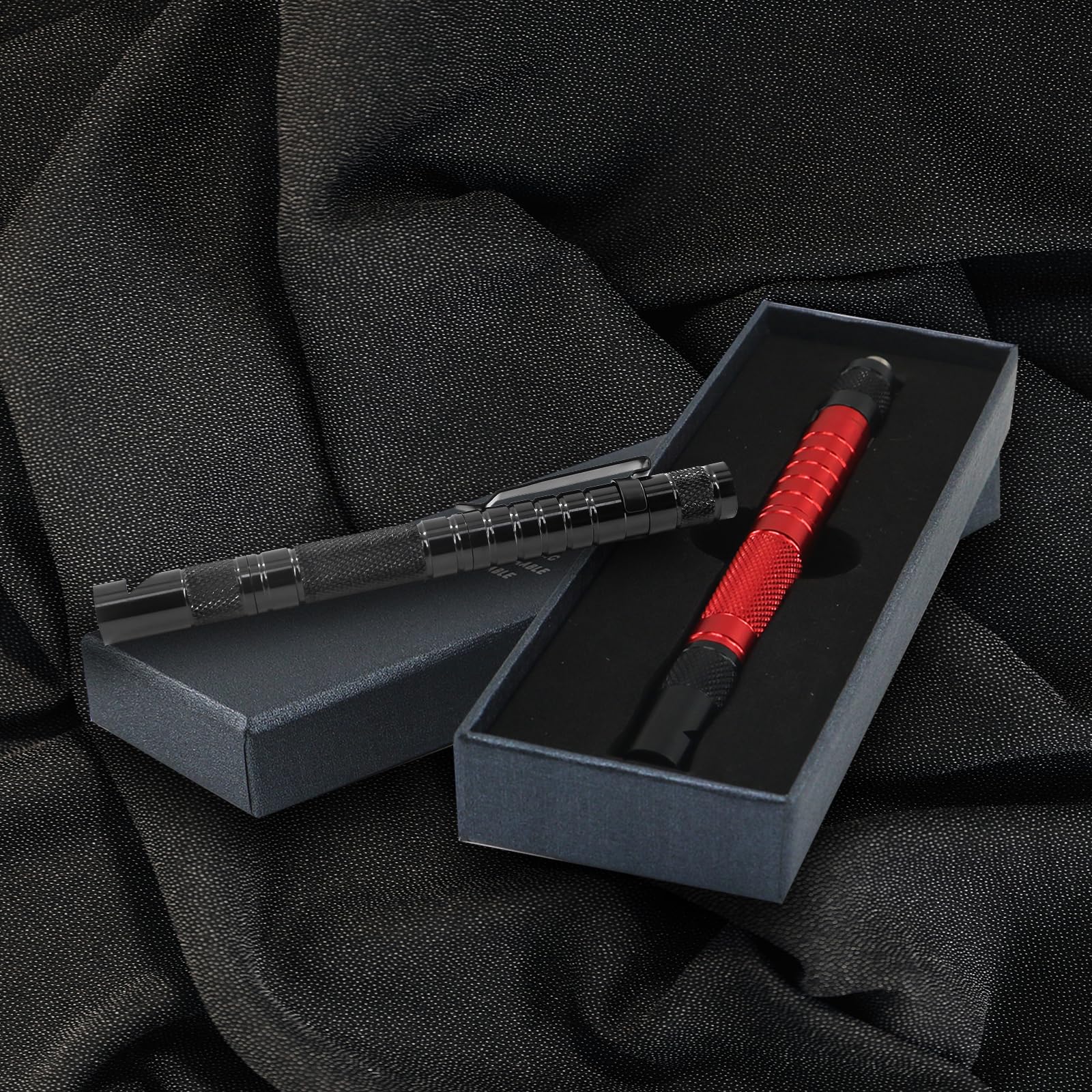 Premium Cigar Unclogging Multitool Set - Cigar Punch, Draw Enhancer & Nubber Tool for Easy Cutting Blocked Cigars | Enjoy Last Inch Without Burns (Black + Red) | Perfect for Cigar Lounges, Outdoor Smoking & Gifts for Cigar Enthusiasts