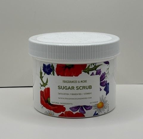 UNIQUE OILS Guilty Intense Perfume for Women - Long Lasting Floral Fragrance Eau de Parfum (8oz Sugar Scrub) - Perfect for Date Night, Special Occasions & Daily Wear