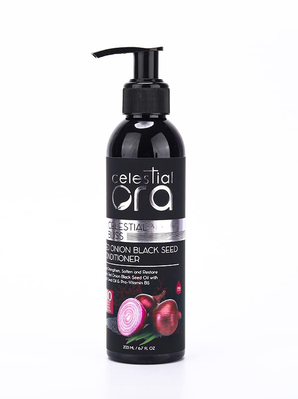 Celestial Ora Red Onion & Black Seed Hair Conditioner for Growth & Fall Control | Anti-Dandruff Treatment with Red Onion Seed Oil & Black Seed Oil Extract | Deep Nourishment for Dry, Damaged Hair | Perfect for Daily Hair Care & Scalp Health