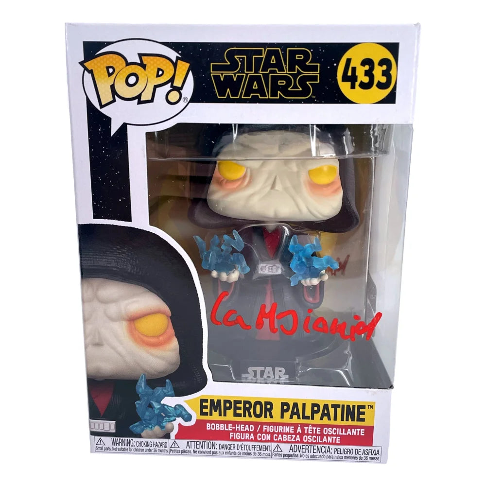 Ian McDiarmid Autographed Funko Pop Star Wars Emperor Palpatine #433 - JSA & IGM Certified COA - Signed Collectible for Star Wars Fans & Memorabilia Displays
